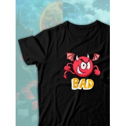 Парные футболки черт плохой смайл bad devil с принтом