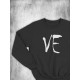 Парные свитшоты Love любовь надпись Ve y2k черный женский с принтом aesthetic art минимализм для влюбленных пар парня и девушки, двоих подруг, милая прикольная парная одежда андеграунд оверсайз