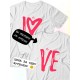 Парные футболки Love надпись любовь Ve y2k с принтом