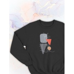 Парные свитшоты Кролики aesthetic art заяц черный мужской с принтом минимализм для влюбленных пар парня и девушки, двоих подруг, милая, мемная прикольная парная одежда андеграунд y2k style оверсайз
