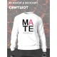 Парные свитшоты Soulmate soul mate соулмейт белый женский с принтом прикол для влюбленных пар парня и девушки, двоих подруг и друзей, мемная прикольная парная одежда андеграунд underground оверсайз