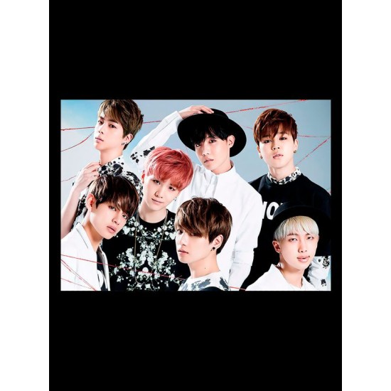 Футболка БТС участники BTS мемберы Bangtan boys кпоп с принтом