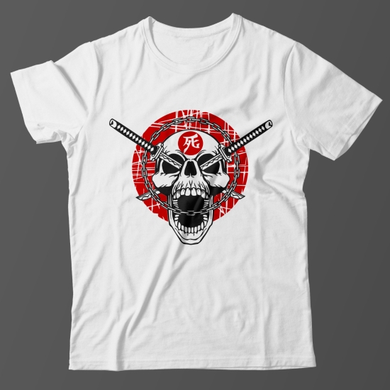 Модная футболка с принтом Череп