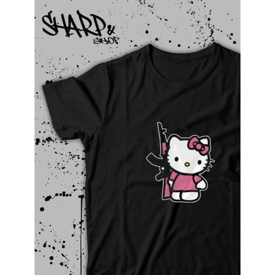 Футболка Hello Kitty Аниме Куроми оверсайз дрейн майка с принтом