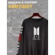 Свитшот BTS Fake Love группа БТС логотип черный с принтом, надписью army лого, k-pop merch одежда оверсайз, унисекс, мужской и женский для подростков девочек и мальчиков, молодежи korean style