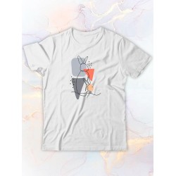 Парные футболки Кролики aesthetic art с принтом