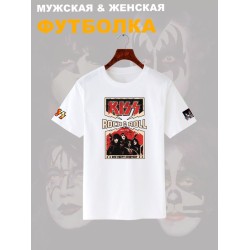 Футболка Kiss рок группа Кисс участники rock n roll с принтом