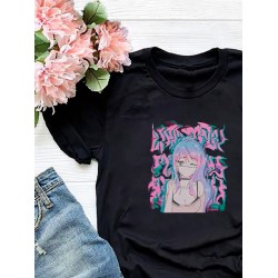 Футболка Аниме тян девушка каваи anime girl kawai y2k с принтом