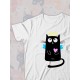 Парная футболка котик и кошка с принтом
