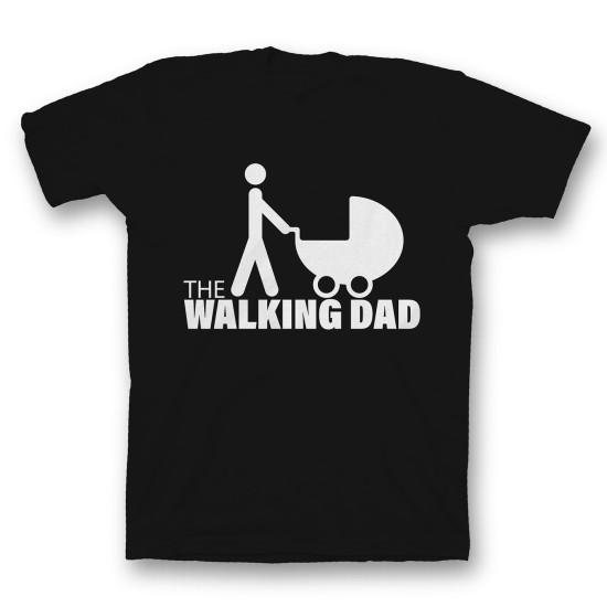 Футболка с прикольным принтом "The walking dad"