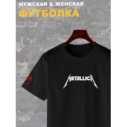 Футболка Metallica металлика логотип rock с принтом