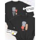 Парные свитшоты Кролики aesthetic art заяц черный мужской с принтом минимализм для влюбленных пар парня и девушки, двоих подруг, милая, мемная прикольная парная одежда андеграунд y2k style оверсайз