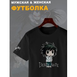 Футболка Death Note L Эл Тетрадь смерти аниме anime с принтом