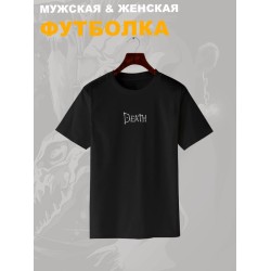 Футболка Death Note надпись Тетрадь смерти аниме zxc с принтом