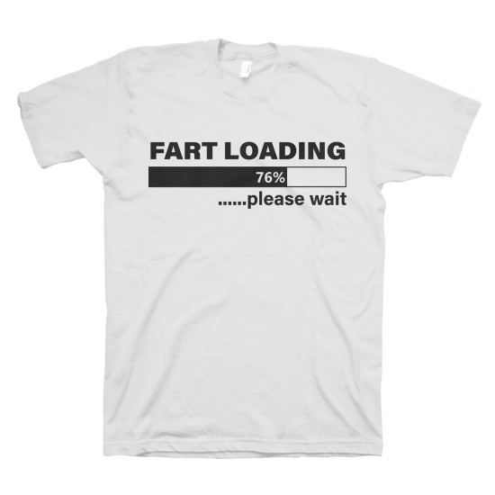 Футболка с прикольным принтом "Fart loading"
