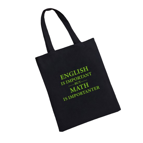 Сумка шоппер - холщовая хлопковая эко сумка с принтом "English is important"
