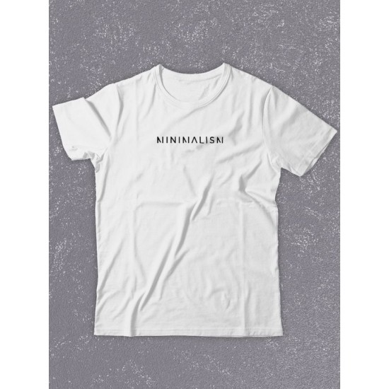 футболка оверсайз с принтом надписью "Minimalism" унисекс