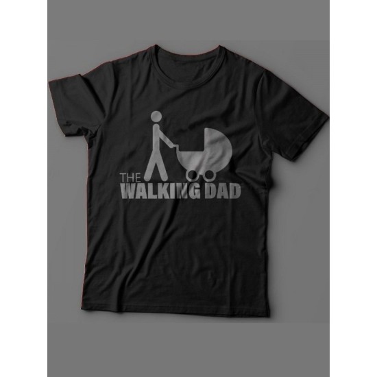 футболка с прикольным принтом "The walking dad"