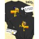 Парные свитшоты Котопес Пес CatDog Dog прикол черная мужская с принтом для влюбленных пар парня и девушки, двоих подруг и друзей, мемная, прикольная андеграунд парная одежда y2k оверсайз
