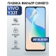 Защитная гидрогелевая пленка для смартфона Vivo Y33t. Полиуретановая плёнка anti blue ray на мобильный телефон Виво У33т, для защиты экрана.