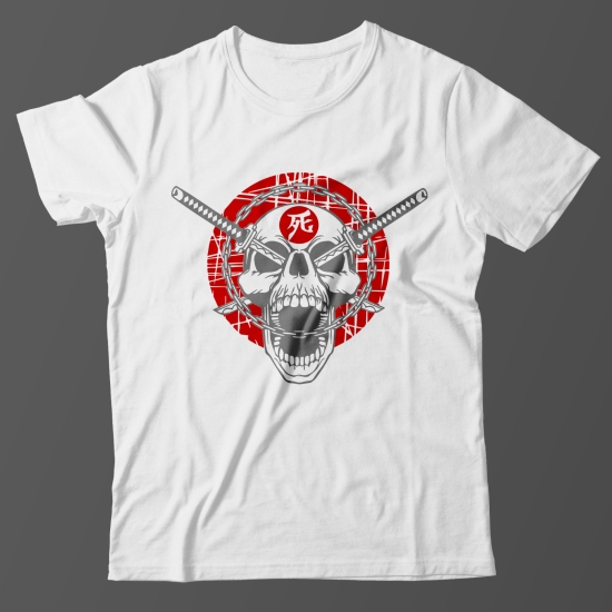 Модная футболка с принтом Череп