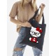 Сумка шоппер черный Аниме Hello Kitty Куроми дрейн тканевая с принтом Хелло Китти геншин импакт однотонный мягкий большая с надписью Хело Кити через плечо с котом bts токийские мстители