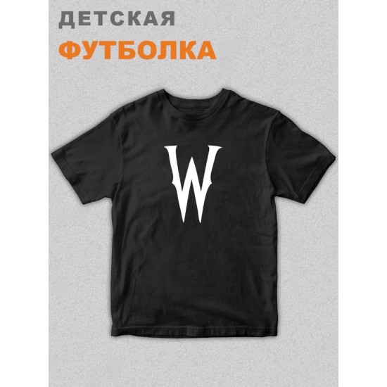 Футболка детская оверсайз с принтом Уэнсдей