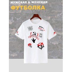 Футболка с принтом рок группа Сектор Газа и надписью Анархия punks not dead