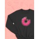 Парные свитшоты пончик Симпсоны Simpsons черная женская с принтом Симсоны donut донатс для влюбленных пар парня и девушки, двоих подруг и друзей, мемная, парная одежда андеграунд y2k оверсайз