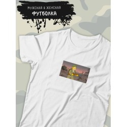 Футболка Симпсоны 23 февраля с военным принтом