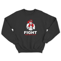 Свитшот для борцов с принтом fight MMA / Мужская борцовская толстовка без капюшона для повседневной носки и для тренировок