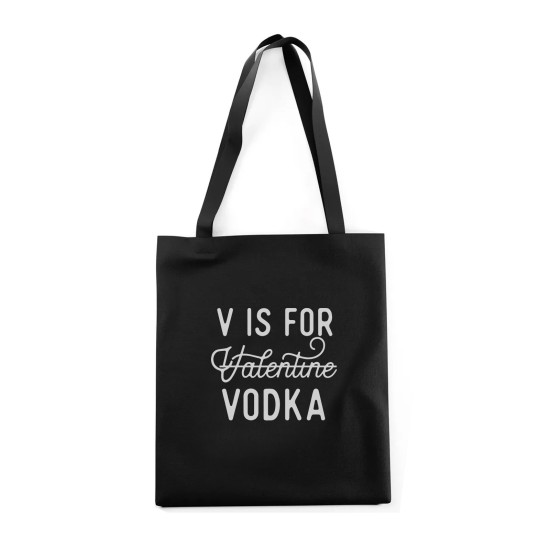Сумка шоппер - холщовая хлопковая эко сумка с принтом V is for Vodka