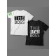 Парные футболки для мужа и жены, для парня и девушки с надписью "The boss & The real boss"