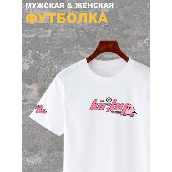 Футболка аниме Кирби Kirby land dream y2k оверсайз с принтом