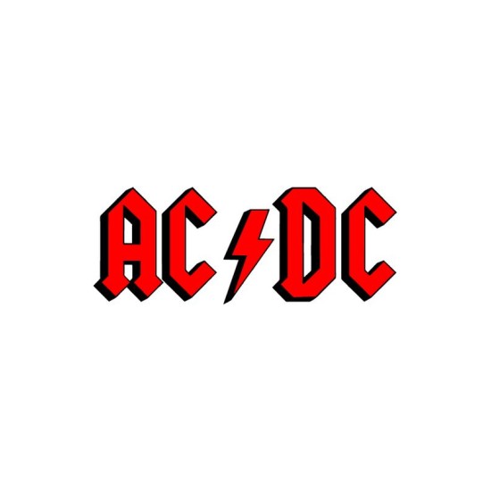 Шоппер бежевый с принтом ACDC. Сумка для шопинга на плечо тканевая, мужская и женская.