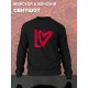Парные свитшоты Love надпись любовь Lo y2k черный мужской с принтом aesthetic для влюбленных пар парня и девушки, двоих подруг, мемная, прикольная парная одежда оверсайз андеграунд street style