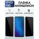 Защитная гидрогелевая пленка для смартфона Vivo Y50. Полиуретановая плёнка антишпион на мобильный телефон Виво У50, для защиты экрана.