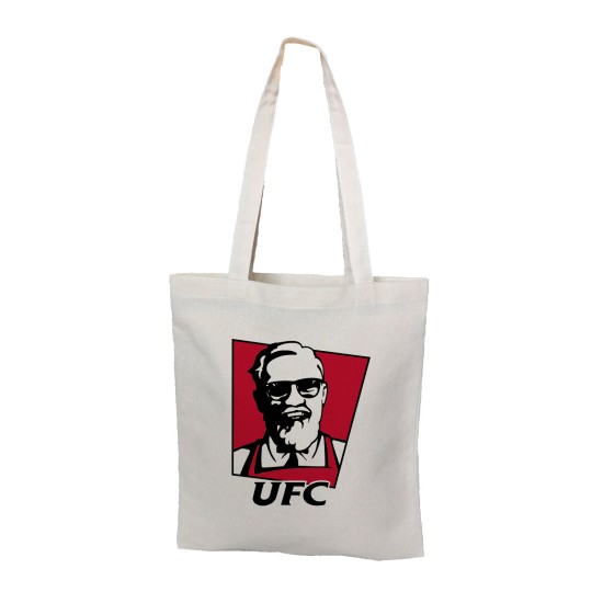 Сумка шоппер - холщовая хлопковая эко сумка с принтом UFC