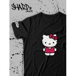 Футболка Hello Kitty Аниме Куроми оверсайз дрейн майка с принтом
