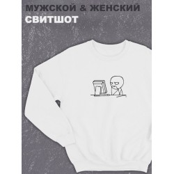 Свитшот женское оверсайз с принтом надписью 