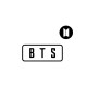 Футболка BTS logo к-поп группа БТС логотип с принтом