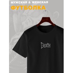Футболка Death Note надпись Тетрадь смерти аниме zxc с принтом