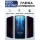 Защитная гидрогелевая пленка для смартфона Vivo V17 pro. Полиуретановая плёнка антишпион на мобильный телефон Виво В17 про, для защиты экрана.