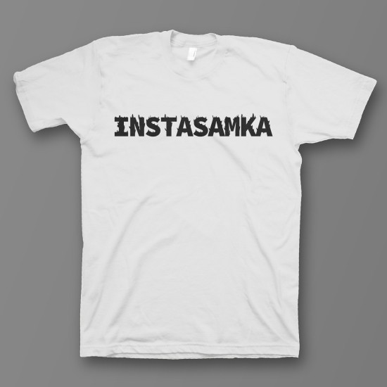 футболка с прикольным принтом "Instasamka"