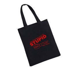 Сумка шоппер - холщовая хлопковая эко сумка с принтом Stupid
