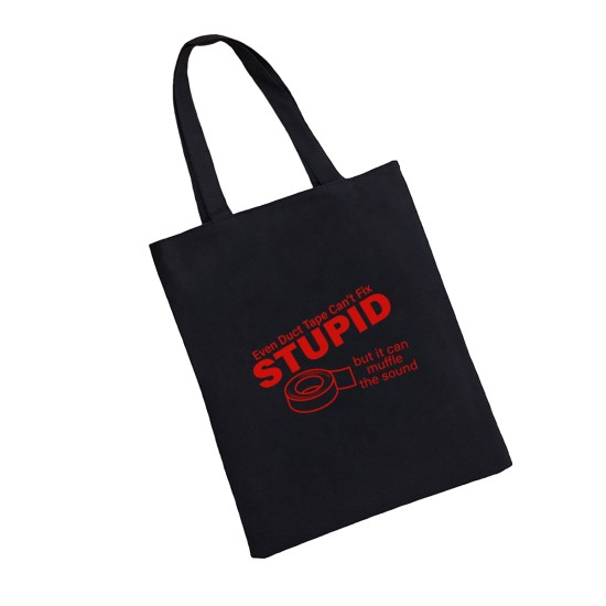 Сумка шоппер - холщовая хлопковая эко сумка с принтом Stupid
