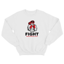 Свитшот для борцов с принтом fight MMA / Мужская борцовская толстовка без капюшона для повседневной носки и для тренировок