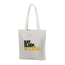 Сумка шоппер - холщовая хлопковая эко сумка с принтом Eat. Sleep. Wrestle