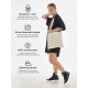 Эко сумка шоппер с принтом Кот. Сумка shopper из натуральной ткани.