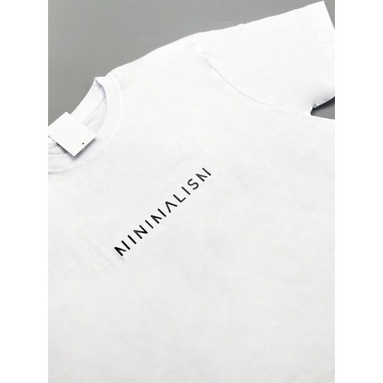 футболка оверсайз с принтом надписью "Minimalism" унисекс